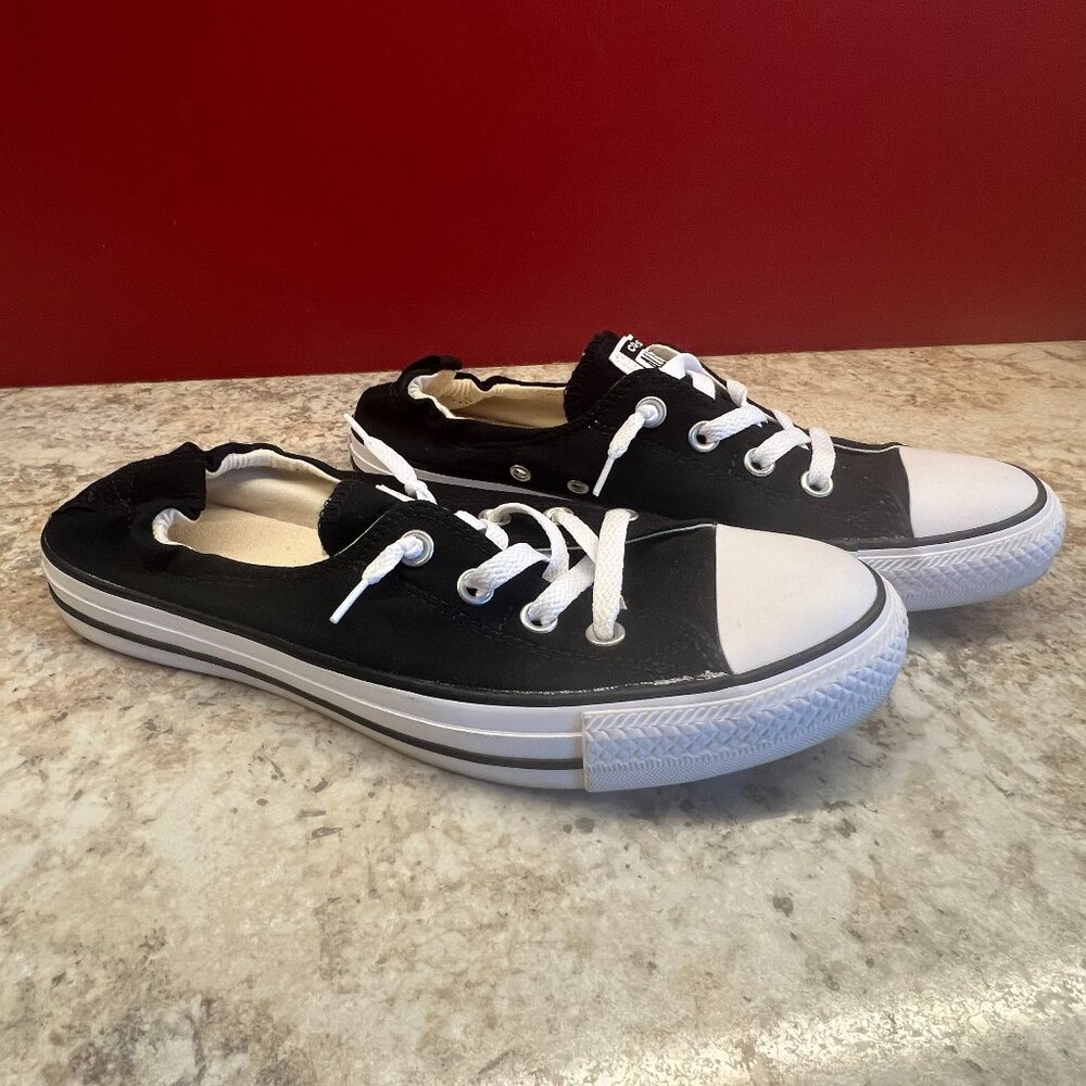 Black Low-top Converse All Star sneakers Womens Size 10.5 - Picture 7 of 7